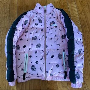Fila x Fleamadonna Collab Pink Paisley Puffer
